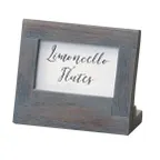 image of Cal-Mil 3825-23-83 Ashwood Menu/Card Holder, 5"W x 2.5"D x 4.5"H, Oak Wood, Gray Wash Finish
