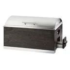 image of Cal-Mil 3828-87 Cinderwood Chafer, 8‑qt, 22"W x 14"D x 13.5"H, Gray Oak, Induction Ready, BPA‑Free