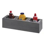 image of Cal-Mil 3837-3-83 Ashwood Action Station Pan Holder, 11.75"W X 7.5"D X 6.25"H, Rectangular