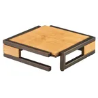 image of Cal-Mil 3902-3-84 Sierra Display Riser, 12"W X 12"D X 3.25"H, Square, Rustic Pine