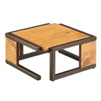 image of Cal-Mil 3902-6-84 Sierra Display Riser, 12" x 12" x 6" Bronze Frame, 10‑19" W, 5‑8" H, 1‑2 Steps