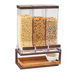 image of Cal-Mil 3909-84 Sierra Cereal Dispenser, Countertop, 3×10 L Bins, 18x10x24in, Pine, Bronze Finish
