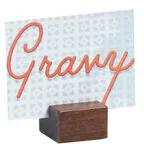 image of Cal-Mil 4012-78 Mid-Century Cardholder, 1.75"W X 1.75"D X 1-1/8"H, Rectangular, Center Slot