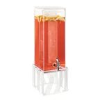 image of Cal-Mil 4102-3-15 Uninsulated 3‑Gallon Beverage Dispenser, 8"W x 8"D x 25"H, White Acrylic/Wire Base