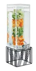 image of Cal-Mil 4102-3INF-13 Beverage Dispenser, 3‑Gallon Black Acrylic, 8" W × 8" D × 25" H, BPA-Free