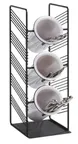 image of Cal-Mil 4105-13 Portland Cylinder Display, 6-3/4"W x 7-3/4"D x 19"H, 3 Compartments, Wire, Black