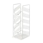 image of Cal-Mil 4105-15 Portland Cylinder Display, 6.75in W x 7.75in D x 19in H, 3 Compartment Wire Utensil Holder