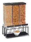 image of Cal-Mil 4108-13 Countertop Cereal Dispenser, 3x9.8L Bins, 16x9x23.5in, Black Plastic, BPA‑Free