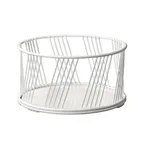 image of Cal-Mil 4114-10-15 Portland Basket, 10.5" Dia. X 5.5"H, Large, Round, White, Wire, BPA Free