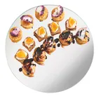 image of Cal-Mil 414-16 Mirror Tray - 16" Diameter Round Acrylic Mirror, Reversible Black, Scratch-Resistant
