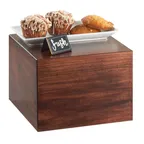 image of Cal-Mil 432-9-78 Mid-Century Riser, 12"W X 12"D X 9"H, Square, Walnut