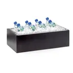 image of Cal-Mil 475-12-96 Midnight Bamboo Ice Housing, 12"W X 20"D X 6.5"H Wood Bar With Polycarbonate Pan