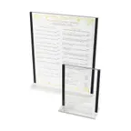 image of Cal-Mil 534-13 Classic Card Holder, Accommodates Card Size 4" x 6"H, Black Trim, Clear Acrylic Menu Stand