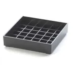 image of Cal-Mil 681-4-13 Classic Drip Tray - 4" x 4" Square Black Plastic, BPA-Free, Beverage Service