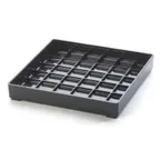 image of Cal-Mil 681-6-13 Classic Drip Tray, 6" x 6" Square Black Plastic, BPA-Free