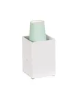 image of Cal-Mil 787-15 White Classic Metal Napkin Display, 4.25" W x 4.25" D x 6" H, Compact Tabletop Holder