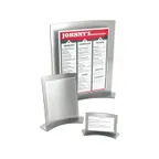 image of Cal-Mil 828 Forma Frame, 8.5"W x 11"H, Acrylic Menu Card Holder, Silver