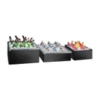 image of Cal-Mil BH4220-13 Beverage Ice Housing 12"W x 20"D x 6"H Black Plastic Collapsible Scratch-Resistant