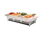 image of Cal-Mil IP2020-39 Ice Display, 48" W x 24" D x 10" H, PETG Pan, Platinum Finish, White LED