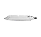 image of Cal-Mil IP252 Clear Acrylic Ice Pan, 48" W x 24" D x 4" H, Chip-Res, Drain/Hose, 500 lb Capacity
