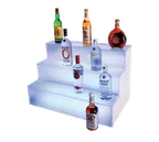 image of Cal-Mil LQ31 Frost‑Lit Display, 30" W x 18" D x 18" H, 3‑Tier, LED Light, Acrylic Frosted Finish