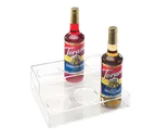 image of Cal-Mil P295 2-Tier Clear Plastic Bottle Organizer Six 3-3/8" Bottles 12-1/4" W X 10" D X 4-1/2" H