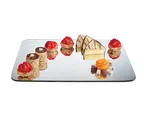 image of Cal-Mil PT243 Mirror Tray – Rectangular Acrylic Tray, 24" x 18" x 0.25", Clear Mirror Finish