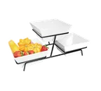 image of Cal-Mil SR2030-13 Gourmet Bowl Display, 9"W X 25"D X 11"H, 2-Tier, Square