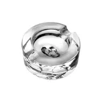 image of Steelite P24421 - Round Cigar Ashtray, 6 1/4" x 6 1/4" x 2 5/8" Clear Nude, 6" - 2/Case