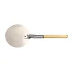 image of American Metalcraft 17080 Pizza Peel – 8" Aluminum Blade, 20" Wood Handle, 8" Diameter