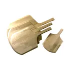 image of American Metalcraft 814 Pizza Peel – 8" x 9" Wood Blade, 14" Length, Wood Handle, 10"‑19" Reach