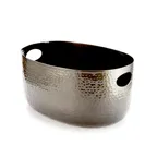 image of American Metalcraft ATHB10 10qt Tub, 15" L x 10-3/4" W x 7-1/4" H, Hammered Black Aluminum