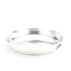 image of American Metalcraft ATHS16 - 16" Round Hammered Aluminum Serving Tray, 2-3/4" High, Silver Hand Wash