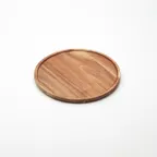 image of American Metalcraft ATP10 Serving Board – 10" Diameter x 3/5" H, Round Acacia Wood, No Handle, Dinnerware Platter
