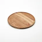 image of American Metalcraft ATP12 Serving Board – 12" Dia x 0.6" H Round Acacia Wood Loft Collection Wooden Platter, No Handle