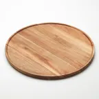 image of American Metalcraft ATP16 Round Serving Board, 16" Dia x 3/5" H, Acacia Wood, No Handle, Loft Collection Wooden Platter