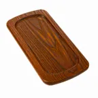 image of American Metalcraft AWB147 Ash Wood Serving Board, Rectangular 14" L x 7" W x 3/4" H, Rimmed Edge, Hand Wash Only