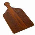 image of American Metalcraft AWB179 Rect. Ash Wood Board, 12x9x0.75 in, 17" OAL with Handle, Hand Wash Only