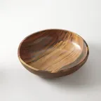 image of American Metalcraft AWMB12 Wood Bowl - 12.75" Dia, 3.4" H, 137 oz (4 qt) Capacity, Round Melamine with Acacia Wood