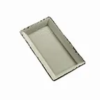 image of American Metalcraft AWMEL19 Melamine Serving Platter, 14.25" L x 7.5" W x 1.5" H, white, dishwasher safe