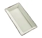 image of American Metalcraft AWMEL23 Plastic Serving Platter, 18" L x 8.25" W x 2" H Rectangular Melamine White Dishwasher Safe