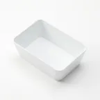 image of American Metalcraft B112W 38-oz White Plastic Bowl, 7.6" L x 5.25" W x 2.6" H, 1-Quart
