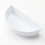 image of American Metalcraft B122W Round Plastic Bowl, 52 oz (1 Quart), 11.5" L x 5.75" W x 2.6" H, White ABS, Reusable Dinnerware