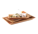 image of American Metalcraft BAM22 - Rectangular Bamboo Serving Tray, 21" L x 13" W x 2" H, Natural Finish