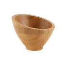 image of American Metalcraft BAMSL52 Wooden Bowl - 8 oz (0.25 qt), round angled, 5" dia x 3-1/2" H, bamboo, hand-wash only