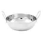 image of American Metalcraft BD72 Balti Dish Bowl, 1 Quart (40 oz), 7" Dia x 4" H, 8-7/8" Handles, Stainless Steel
