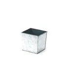 image of American Metalcraft BEVG6 Ice Tub, 6" L x 6-1/4" W x 5-3/4" H Galvanized Square Housing, Silver