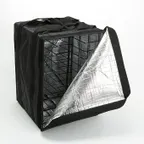 image of American Metalcraft BLB1926 Pizza Delivery Bag – 19x19x27in Black Nylon Insulated Rack, 10 Boxes