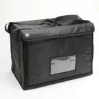 image of American Metalcraft BLDB2216 Bag 22x13x16in Black Holds 1‑1 & 1‑2 Pans 5mm Foam Stitch Grom Strap