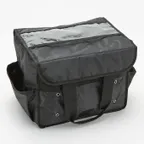 image of American Metalcraft BLSB1512 Delivery Bag - 15" L x 9" W x 12" H Nylon Black Comp 2 Pockets 9 Holes